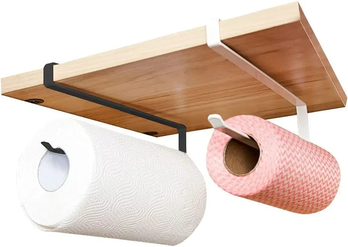 2 Pack Paper Roll Holder, Paper Towel Roll Holder Dispenser Napkins Storage Rack,Kitchen Toilte Organization Storage